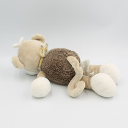 Doudou singe marron beige blanc Bono NOUKIE'S