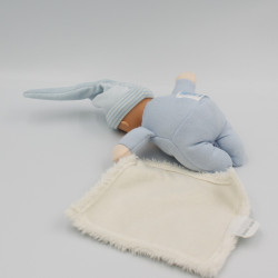 Doudou poupée bébé bleu mouchoir Minirêves COROLLE