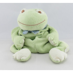 Doudou grenouille verte foulard bleu BENGY