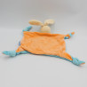 Doudou plat lapin bleu orange chiffre 1 KALOO