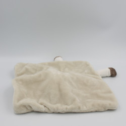 Doudou plat mouton blanc bleu beige Z'animaux KIMBALOO