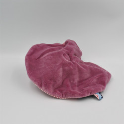 Doudou plat poupée lutin rose violet rayé SUCRE D'ORGE