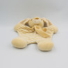 Doudou plat lapin rayè beige CMP CREDIT AGRICOLE