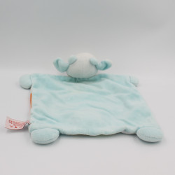 Doudou plat vache bleu patchwork 123 ORCHESTRA