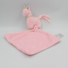 Doudou plat licorne rose mouchoir MOTS D'ENFANTS