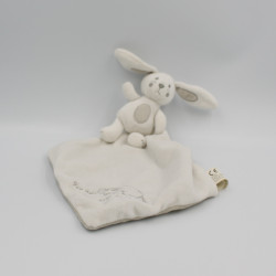 Doudou lapin blanc gris mouchoir Fais Dodo NICOTOY
