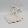 Doudou lapin blanc gris mouchoir Fais Dodo NICOTOY