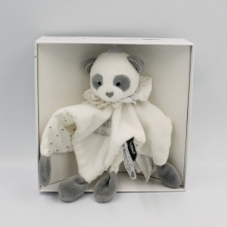 Doudou et compagnie plat panda blanc gris étoiles