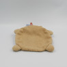 Doudou plat souris beige bonnet rayé rouge coeur ABSORBA