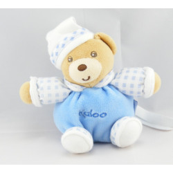 Mini Doudou ours bleu vichy KALOO
