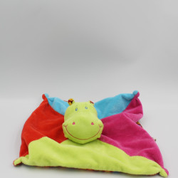 Doudou plat hippopotame vert rose rouge bleu Dodo d'amour MGM