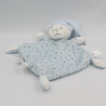 Doudou plat ours blanc bleu étoiles NICOTOY SIMBA TOYS