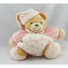 Doudou ours patapouf rose fleurs Lilirose Kaloo