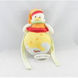 Doudou plat canard jaune rouge bleu BABY NAT