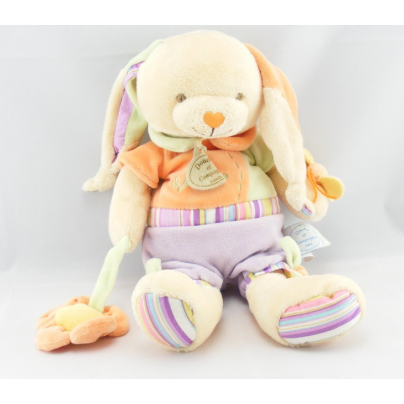 Doudou Lapin Loupichou avec mouchoir DOUDOU ET COMPAGNIE 