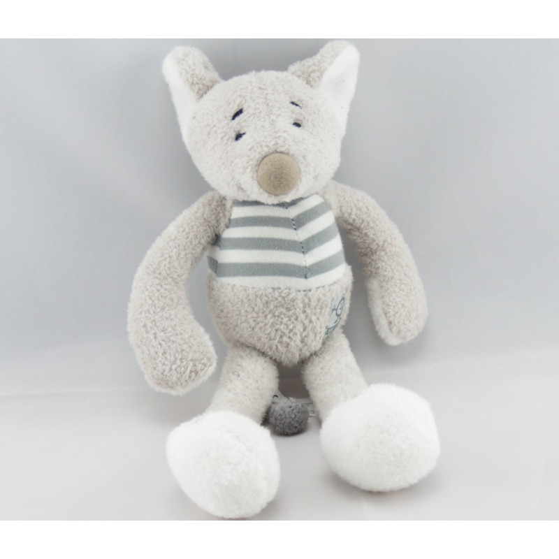 Doudou plat lapin orange BABY FOLLY