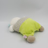 Doudou semi plat ours vert gris bleu pois POMMETTE