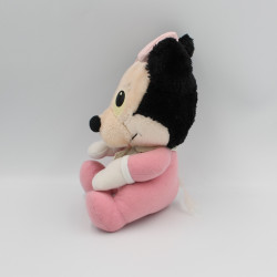 Ancienne Peluche bébé Minnie rose bavoir DISNEY