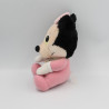 Ancienne Peluche bébé Minnie rose bavoir DISNEY