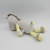 Doudou cheval gris vert cravaté SUCRE D'ORGE