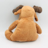Doudou peluche elan renne cerf marron