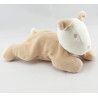Doudou chien blanc beige SUCRE D'ORGE