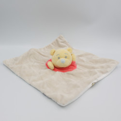 Doudou Plat Winnie gris beige rouge blanc Disney PRIMARK