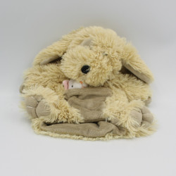 Doudou plat marionnette chien beige chat blanc HISTOIRE D'OURS