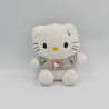 Doudou chat blanc pull gris HELLO KITTY