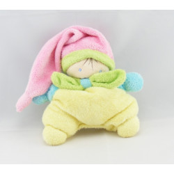 Doudou semi Plat Lutin Bleu Nounours