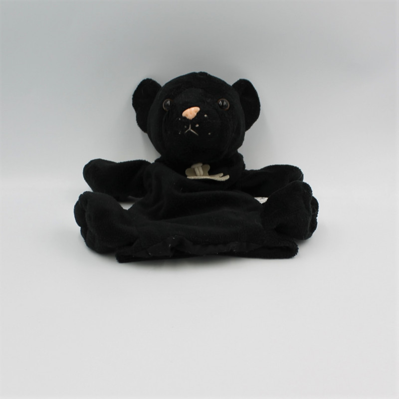Doudou marionnette chat panthère noir HISTOIRE D'OURS