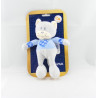 Doudou plat chat gris rose AJENA