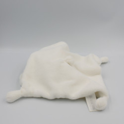 Doudou plat lapin blanc bandanas gris KIABI SIMBA DICKIE
