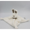Doudou plat lapin blanc bandanas gris KIABI SIMBA DICKIE