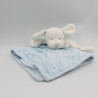 Doudou plat chien blanc bleu KING BEAR