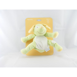 Doudou chien vert blanc cocard KIABI