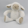 Doudou peluche mouton blanc CARRE BLANC