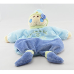 Doudou marionnette lutin mauve jaune spirale REVE DE BEBE