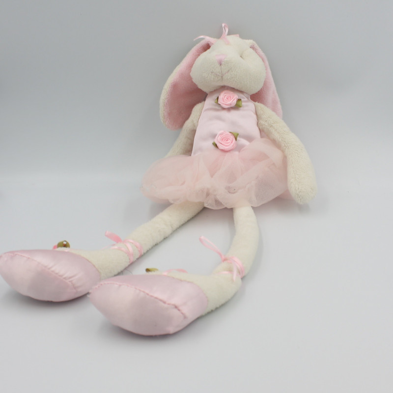 Doudou lapin blanc rose tutu SIA