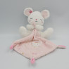 Doudou souris blanche rose mouchoir étoiles lune Love SIMBA TOYS