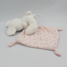 Doudou souris blanche rose mouchoir étoiles lune Love SIMBA TOYS