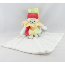 Doudou clown arlequin avec mouchoir SUCRE D'ORGE 