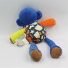 Doudou singe bleu vert orange noir marron H ET M H.M H&M