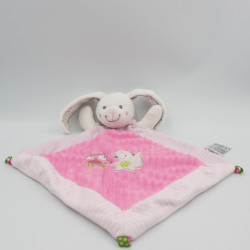 Doudou plat lapin rose hibou écureuil MOTS D'ENFANTS