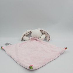 Doudou plat lapin rose hibou écureuil MOTS D'ENFANTS