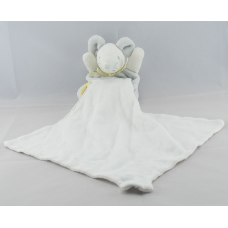 Doudou souris rose avec mouchoir SUCRE D'ORGE