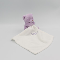 Doudou plat ours mouchoir mauve Baby nat