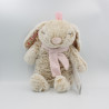 Doudou peluche bouillotte lapin beige rose PRIMARK