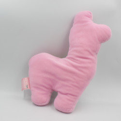 Doudou coussin lama rose blanc vert jaune LLAMA LOVE