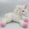 Doudou peluche licorne blanche rose étoile GIPSY